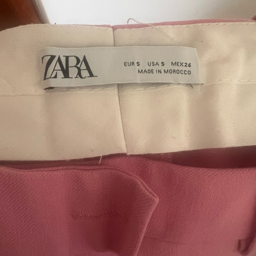 Zara Pink Wide-Leg Trousers - Picture 3 of 4